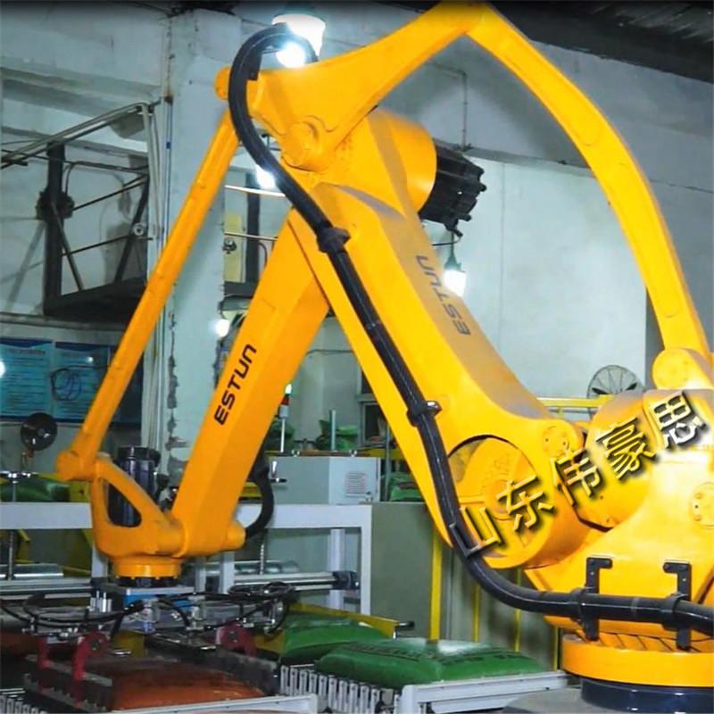 石粉自動碼垛機器人 免人工碼垛機設(shè)備