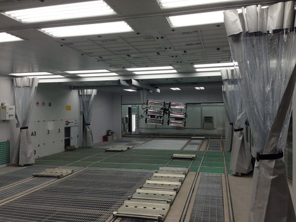 Sheet metal spray line w